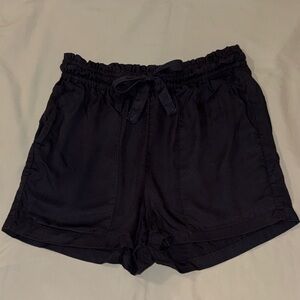 Japna High Waist Blue Shorts with Drawstring